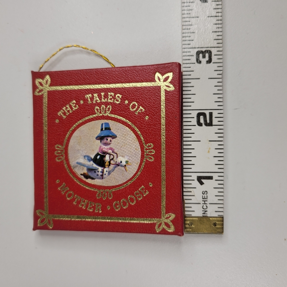 Kurt Adler The Tales Of Mother Goose Miniature Book Christmas Ornament 1977